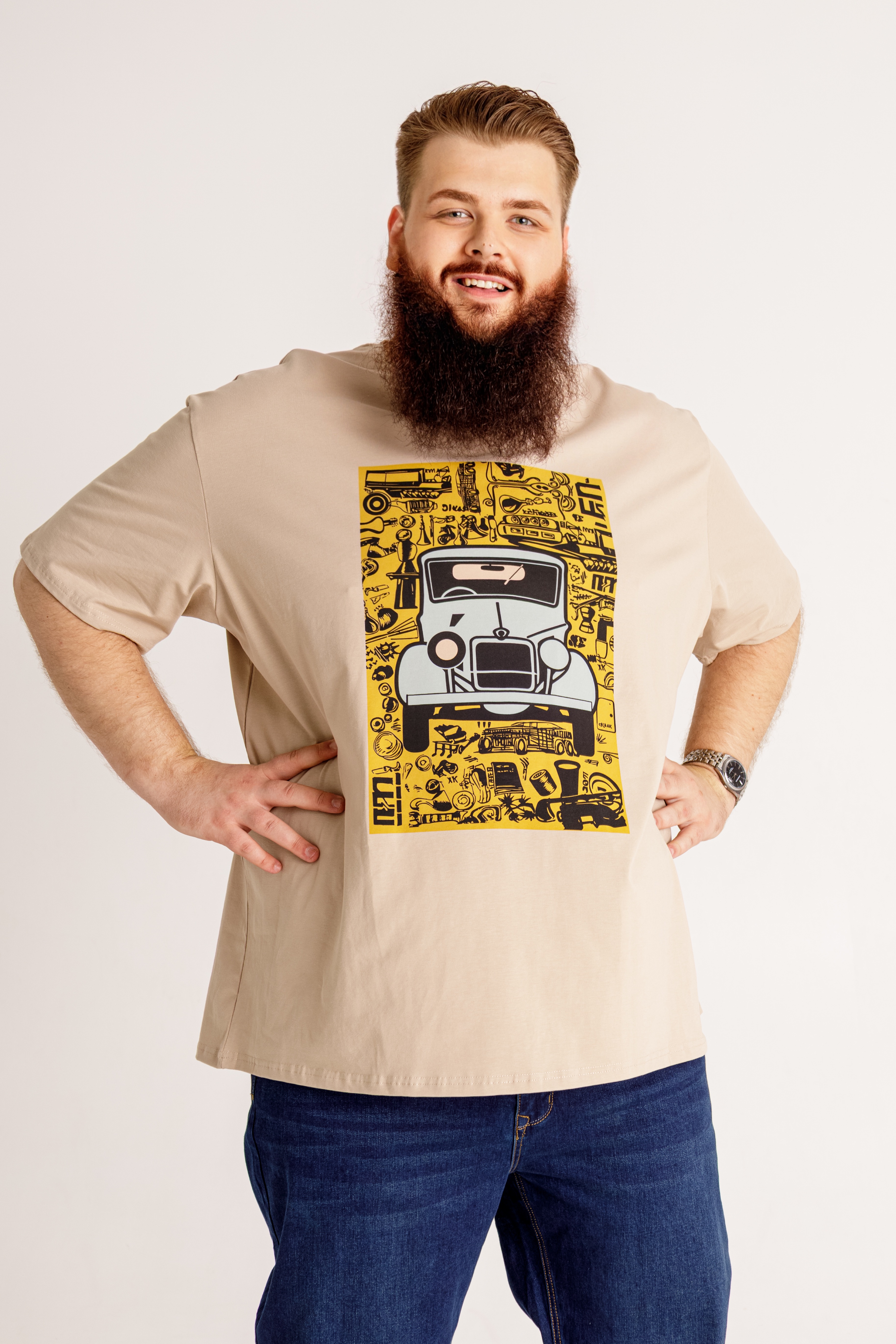 Футболка Ludiplus Car Бежевый