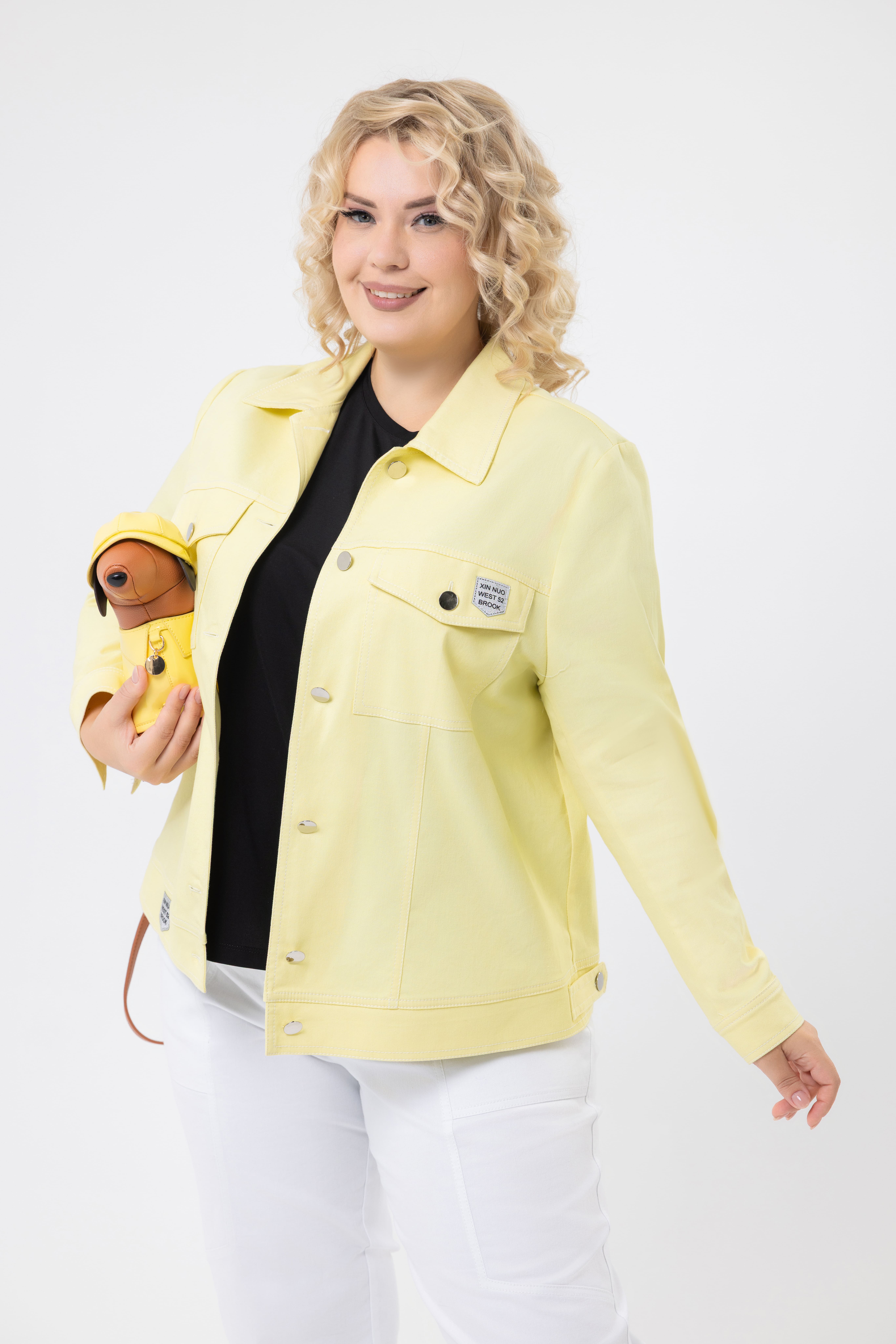 Куртка джинсовая 133214 Желтый