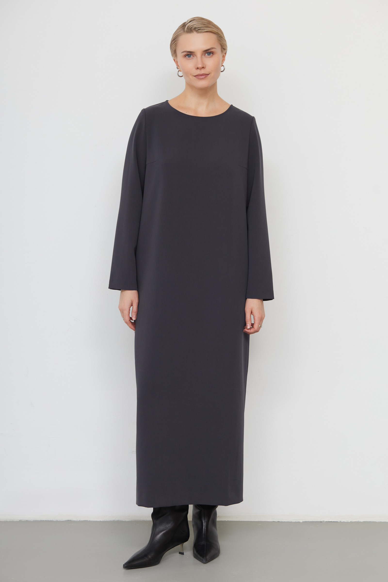 Платье 368393 Темно-серый