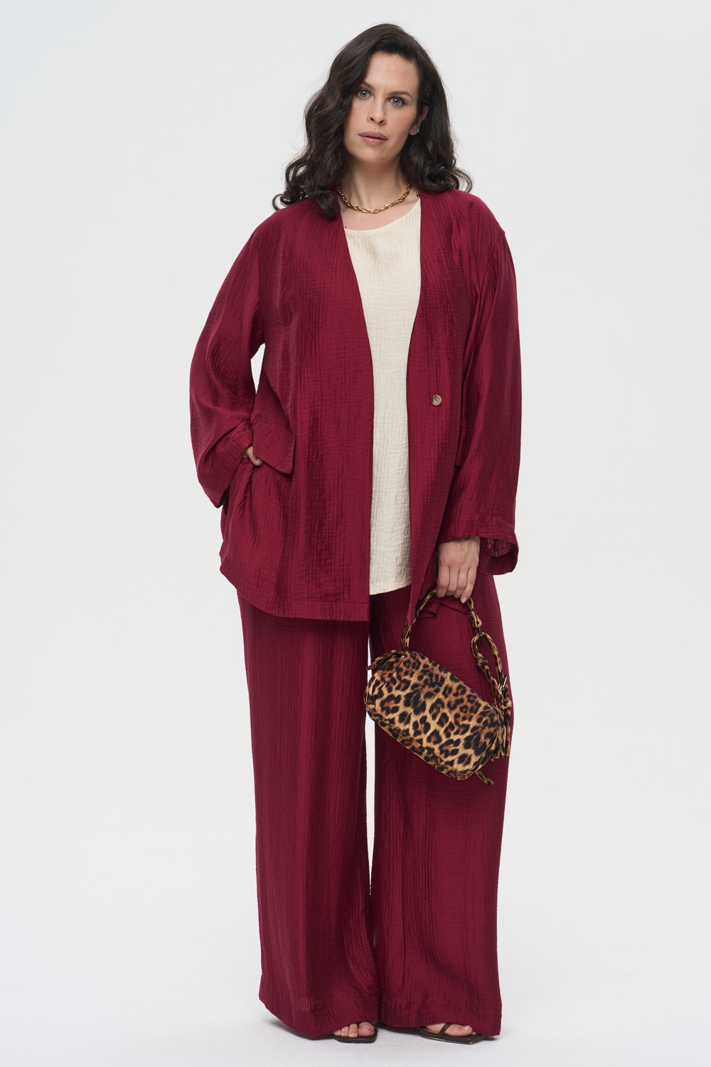 Брюки Рибейро Бордовый