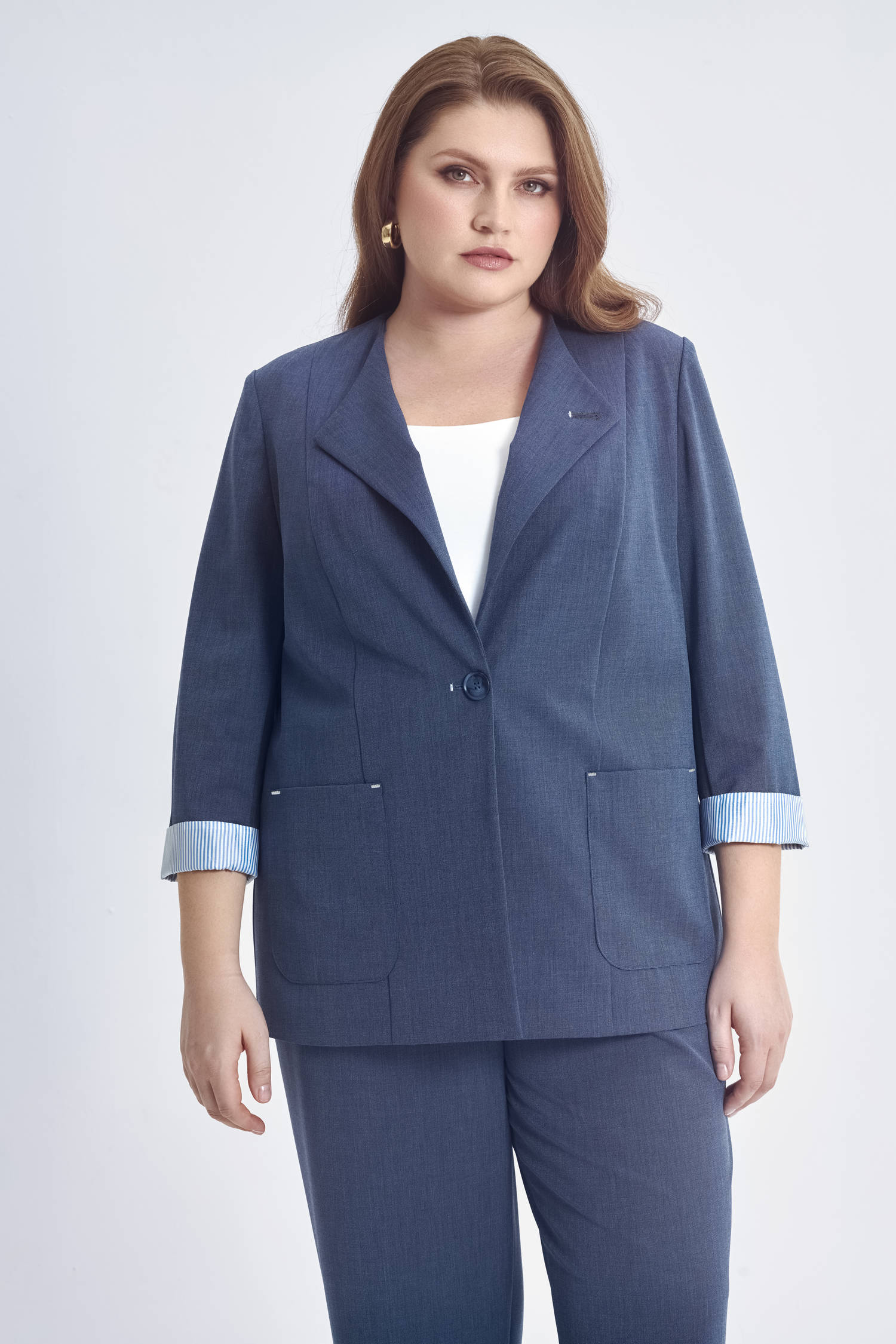 Жакет 261-3124-1-54/4 Темно-синий